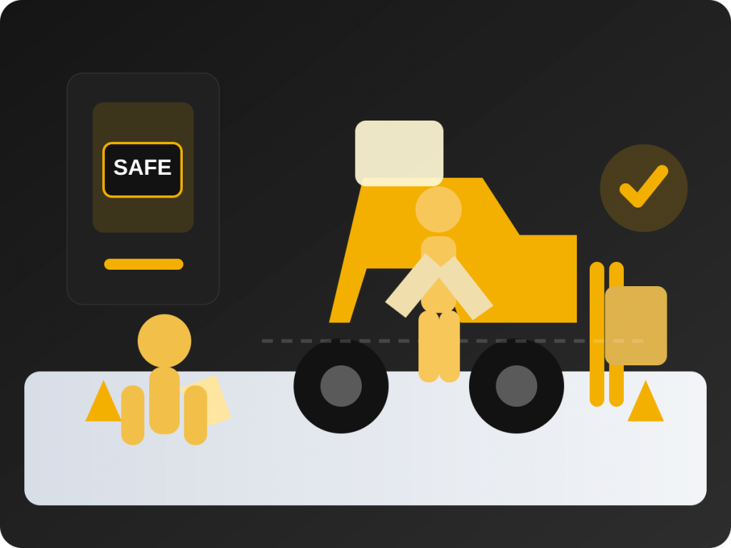 Branded forklift operator training illustration for KG Training
