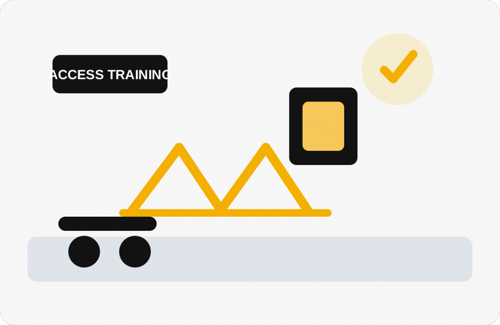 Branded MEWP and scissor lift training illustration for KG Training